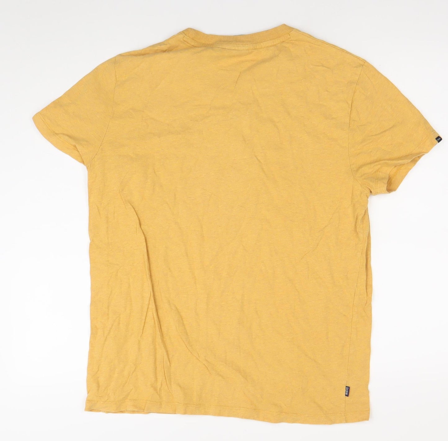 Superdry Men’s Yellow XL Crew Neck Cotton T-Shirt