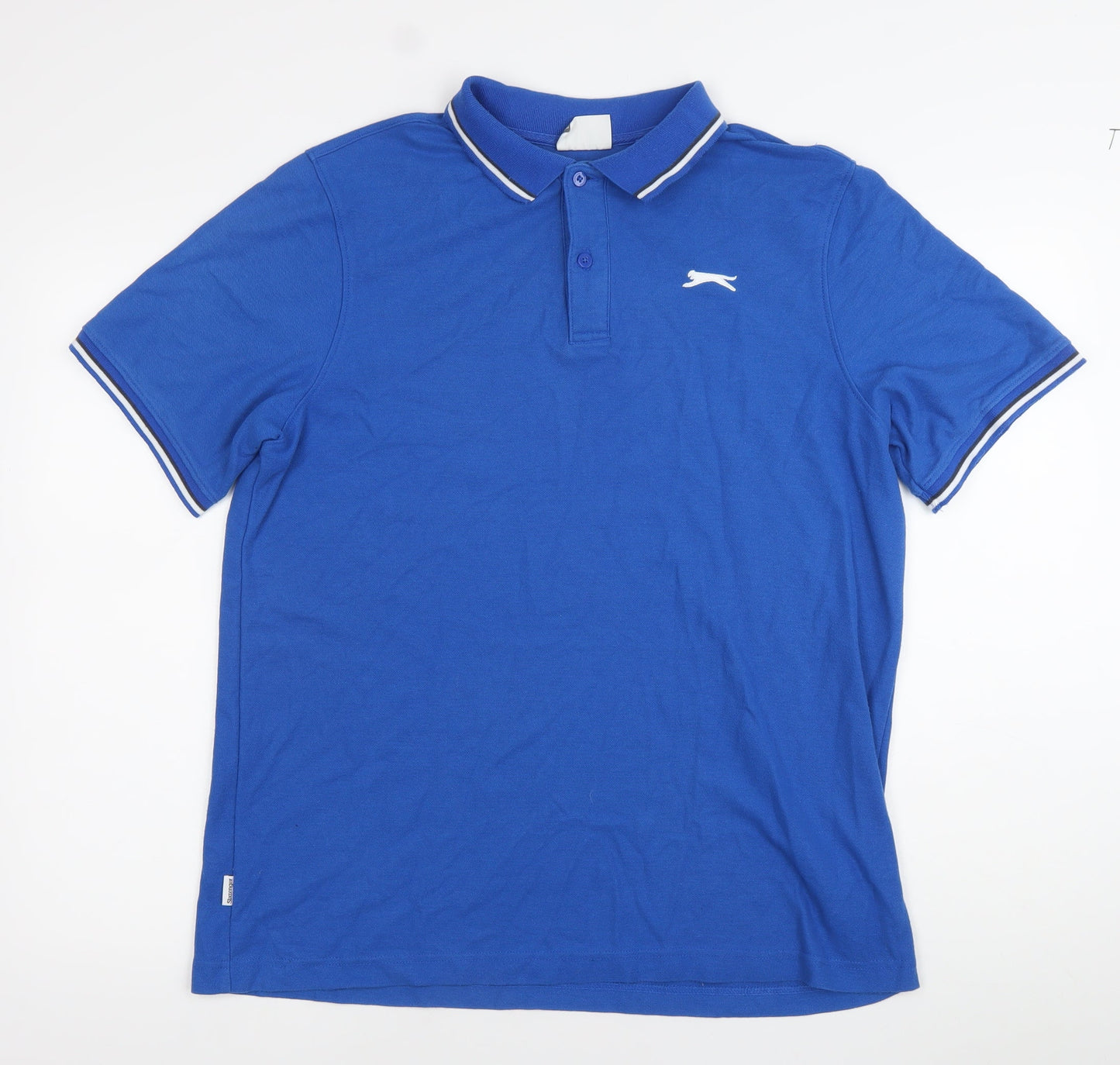 Slazenger Men’s Blue Regular Fit Polo Shirt L Sports Casual