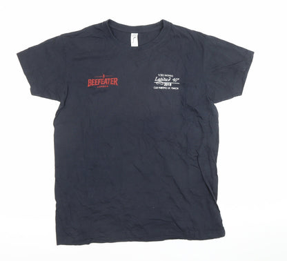 SOL'S Unisex Black Cotton T-Shirt Small Beefeater Embroidered Casual