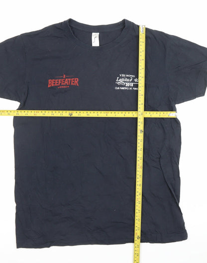 SOL'S Unisex Black Cotton T-Shirt Small Beefeater Embroidered Casual