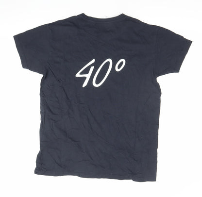 SOL'S Unisex Black Cotton T-Shirt Small Beefeater Embroidered Casual