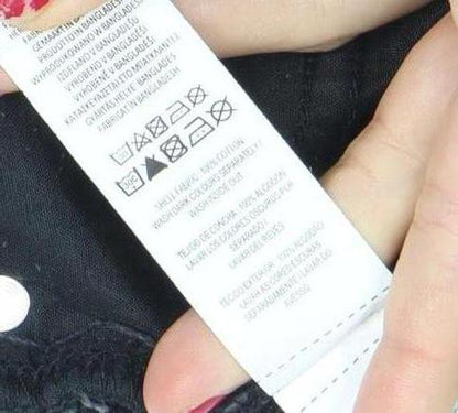 Primark Women Black Distressed Straight Jeans Size 10 Regular