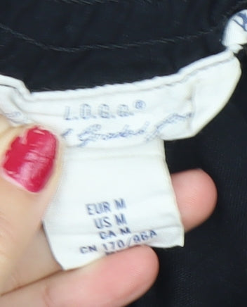 Womens UK Size 12 H&M Black Peasant Blouse