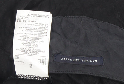 Banana Republic Womens Black Wrap Dress S Short Sleeve V-Neck