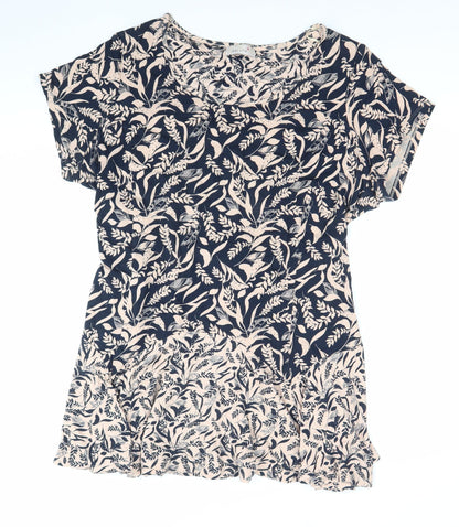 Marks and Spencer Women’s Blue Beige Floral A-Line Dress Size 22