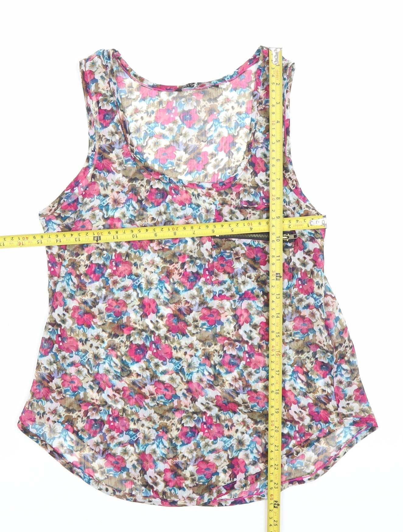 Womens UK Size 6 Miso Multicoloured Camisole Tank