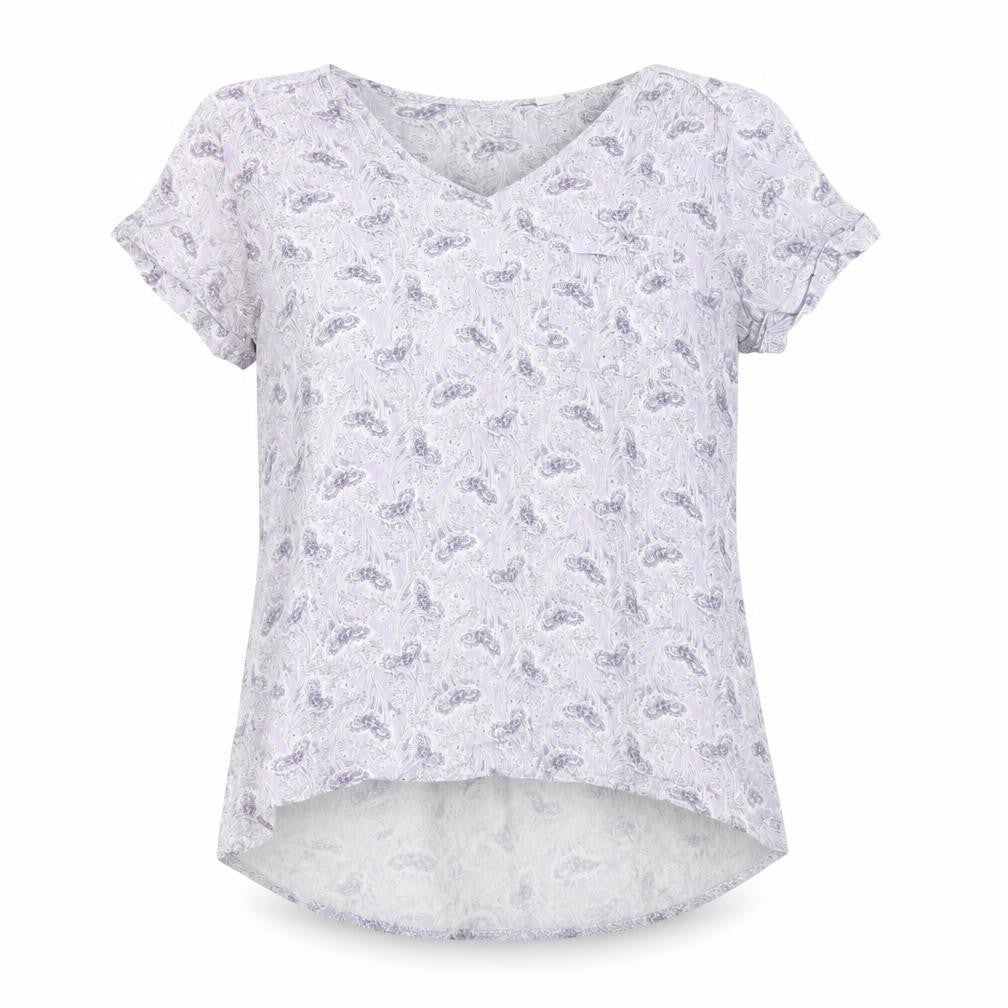 Womens UK Size 10 Fat Face Purple Tunic Blouse