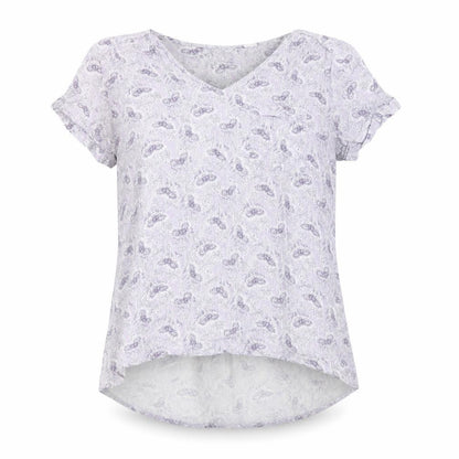 Womens UK Size 10 Fat Face Purple Tunic Blouse