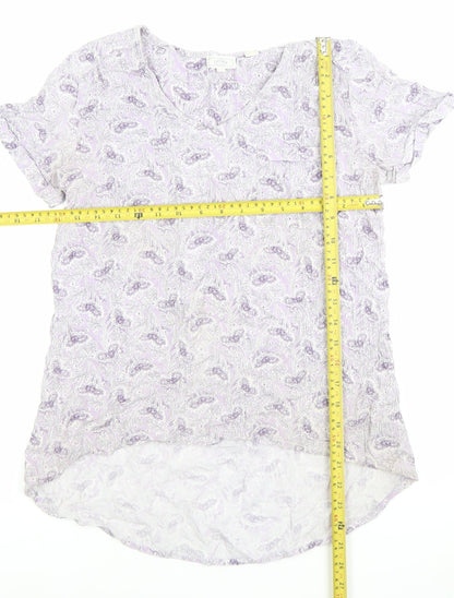 Womens UK Size 10 Fat Face Purple Tunic Blouse