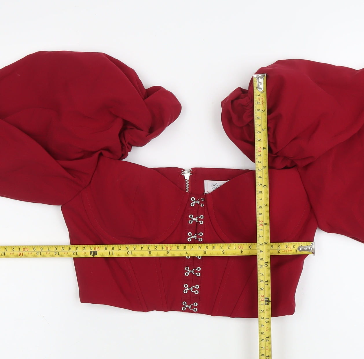 Womens UK Size 8 Oh Polly Red Cropped Blouse