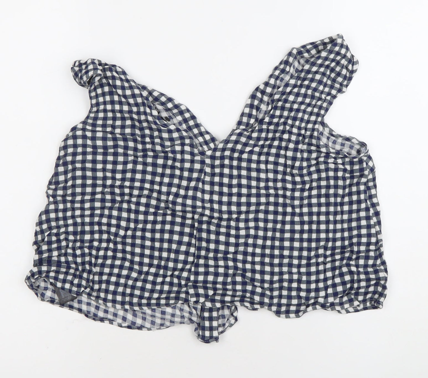 Womens UK Size 12 ASOS Blue Cropped Blouse