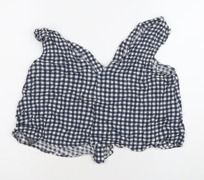 Womens UK Size 12 ASOS Blue Cropped Blouse