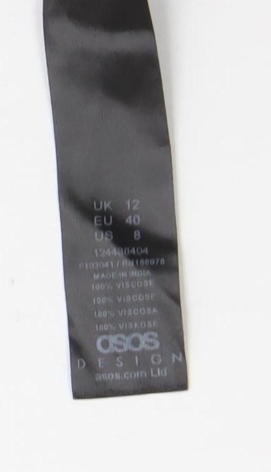 Womens UK Size 12 ASOS Blue Cropped Blouse