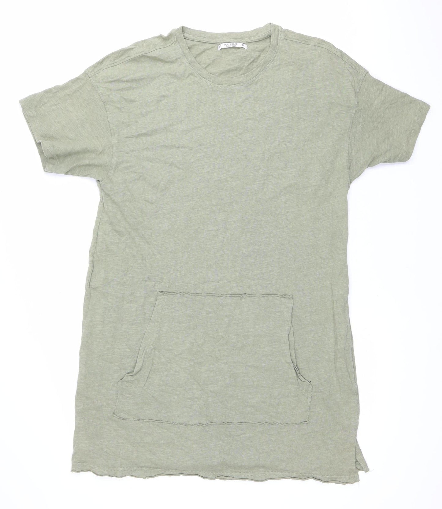 Pull&Bear Women’s Green Cotton Short Sleeve T-Shirt Dress Size 12