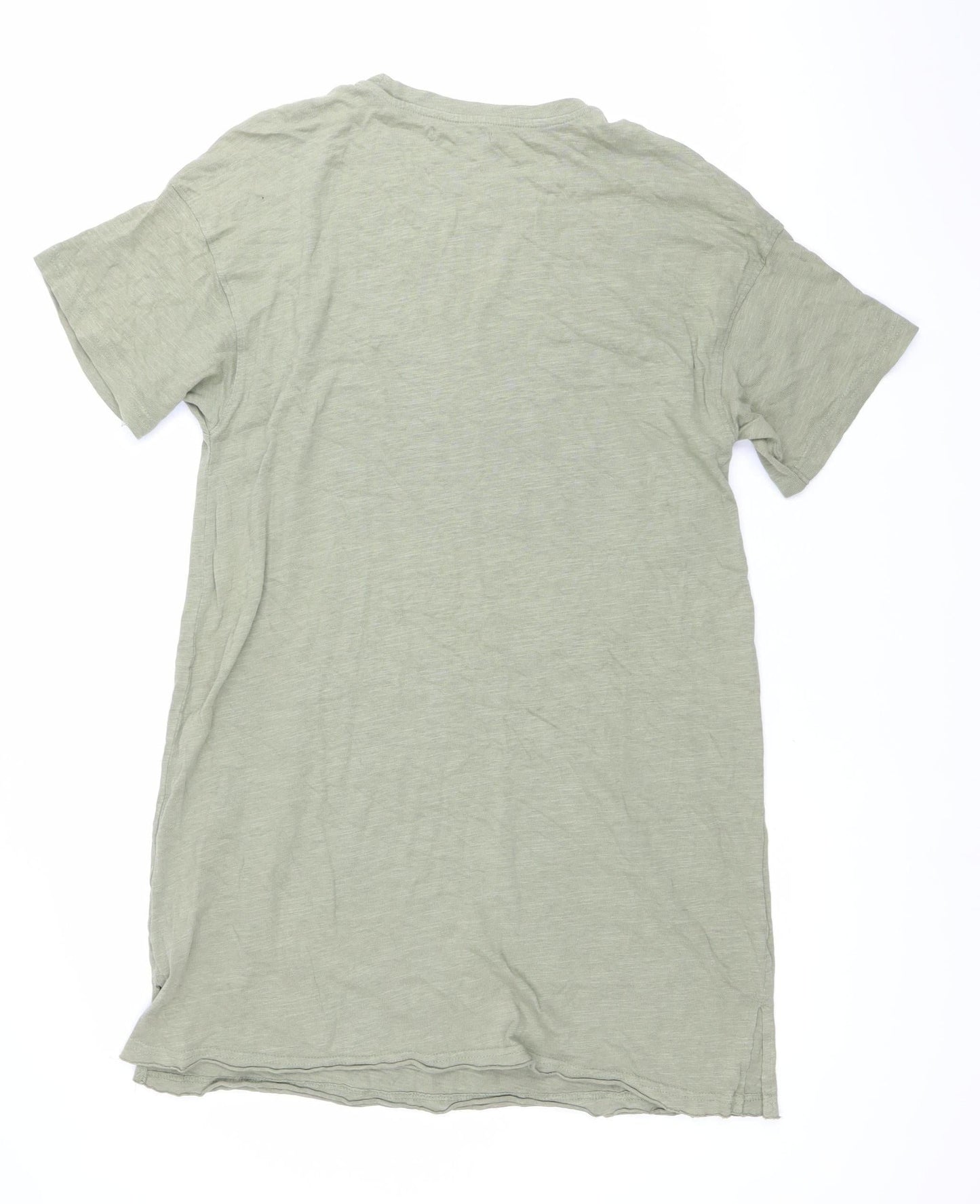 Pull&Bear Women’s Green Cotton Short Sleeve T-Shirt Dress Size 12