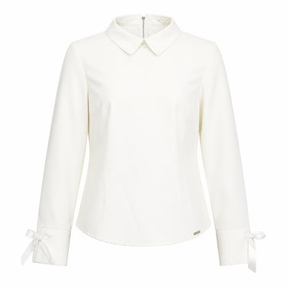 Freesia Paris Women’s Ivory Collared Long Sleeve Blouse M