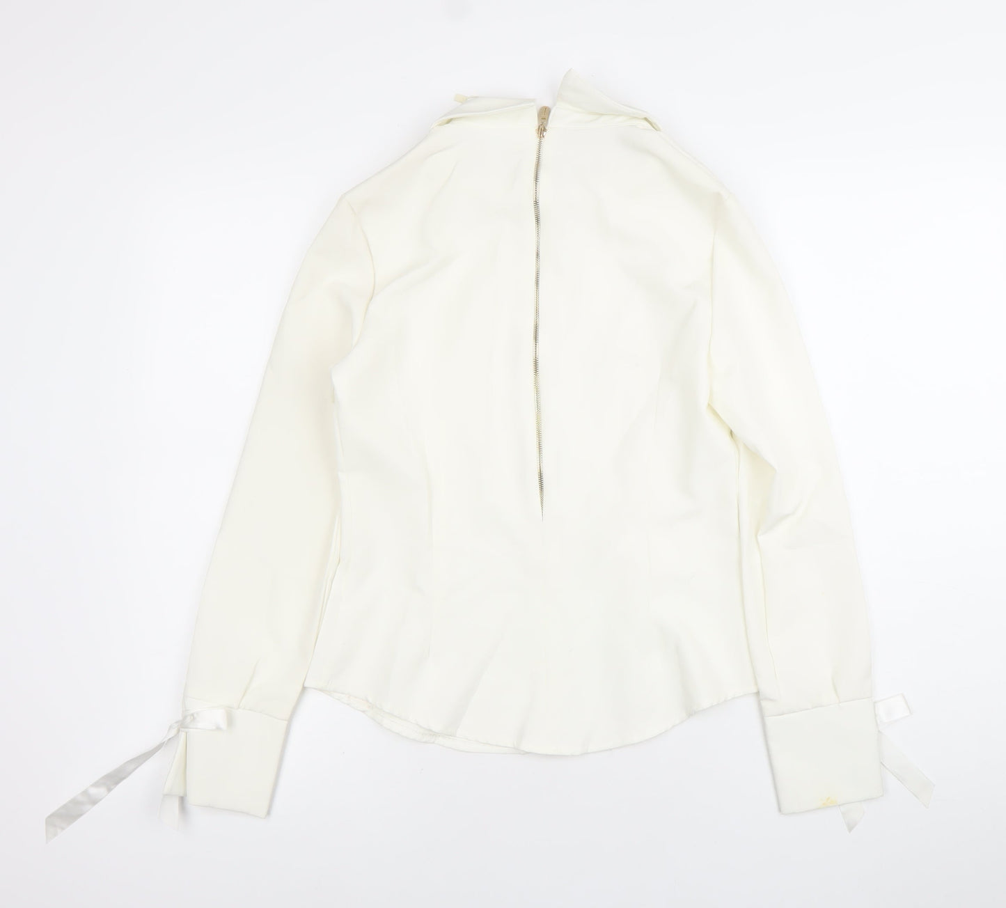 Freesia Paris Women’s Ivory Collared Long Sleeve Blouse M