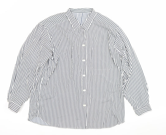 Womens UK Size 14 St Michael Blue Classic Button-Up