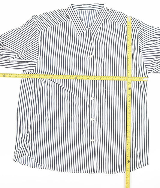 Womens UK Size 14 St Michael Blue Classic Button-Up
