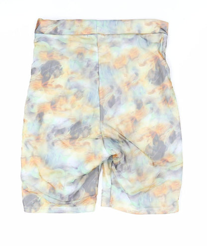 PrettyLittleThing Women’s Multicoloured Biker Shorts Size 10 Slim Fit Activewear