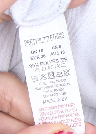 PrettyLittleThing Women’s Multicoloured Biker Shorts Size 10 Slim Fit Activewear