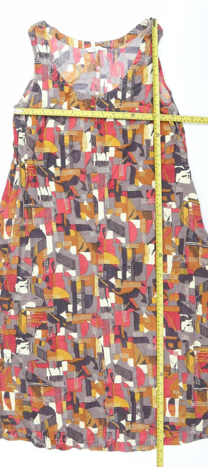 Nomads Women’s Multicoloured Geometric Cotton A-Line Dress Size 12