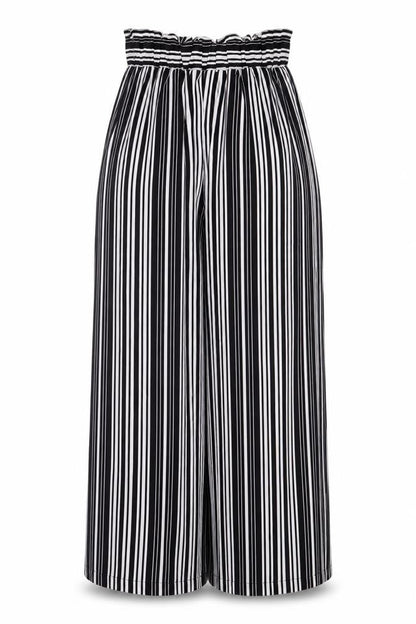 Womens UK Size 8 New Look Relaxed Fit Paperbag Black Trousers