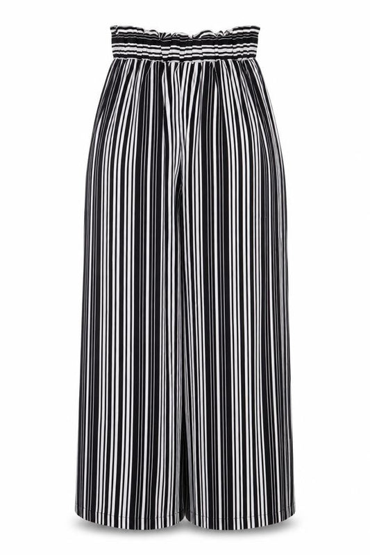 Womens UK Size 8 New Look Relaxed Fit Paperbag Black Trousers