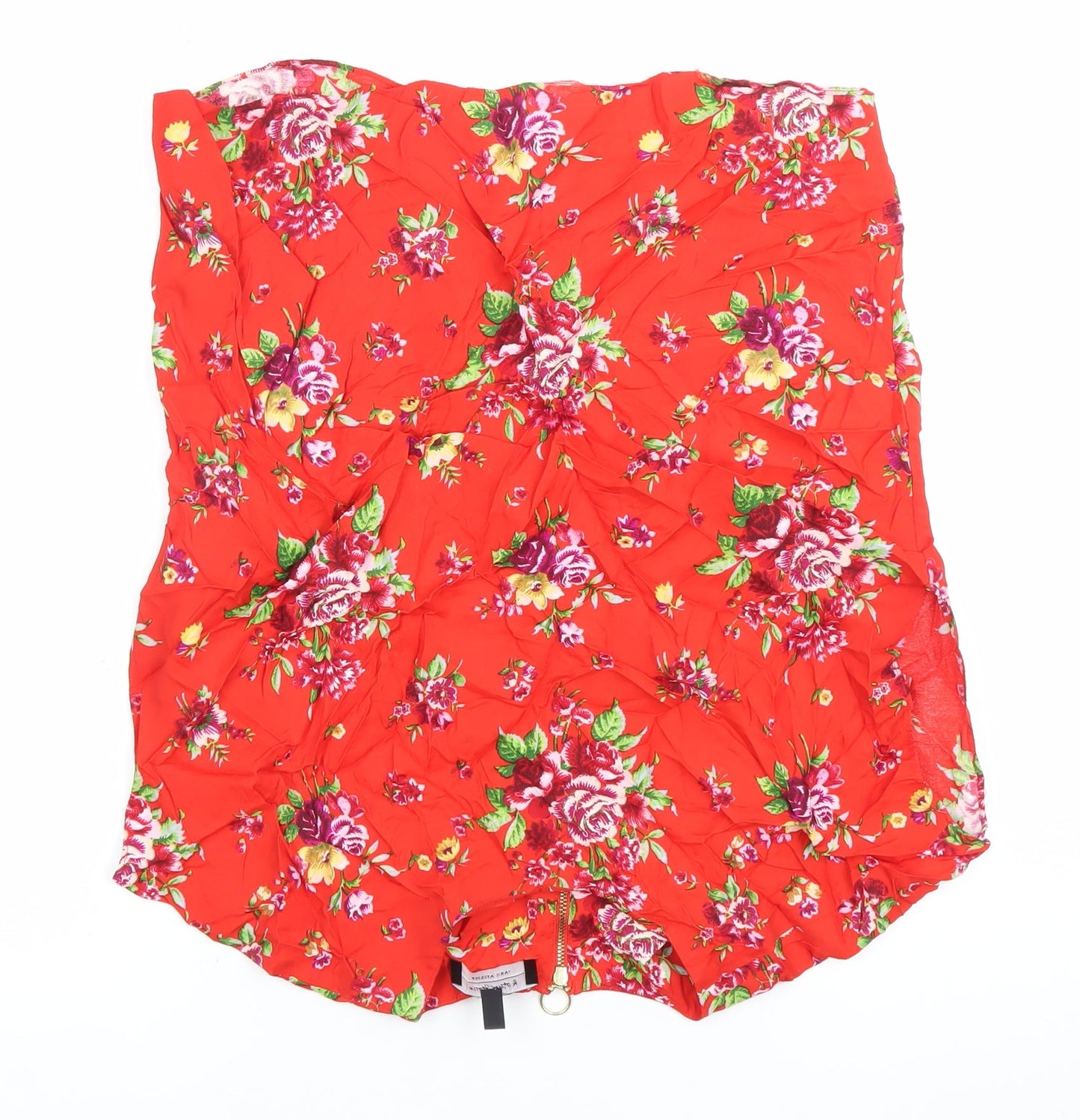 Bouton D'or Paris Atelier Womens Red Floral Blouse Size 10