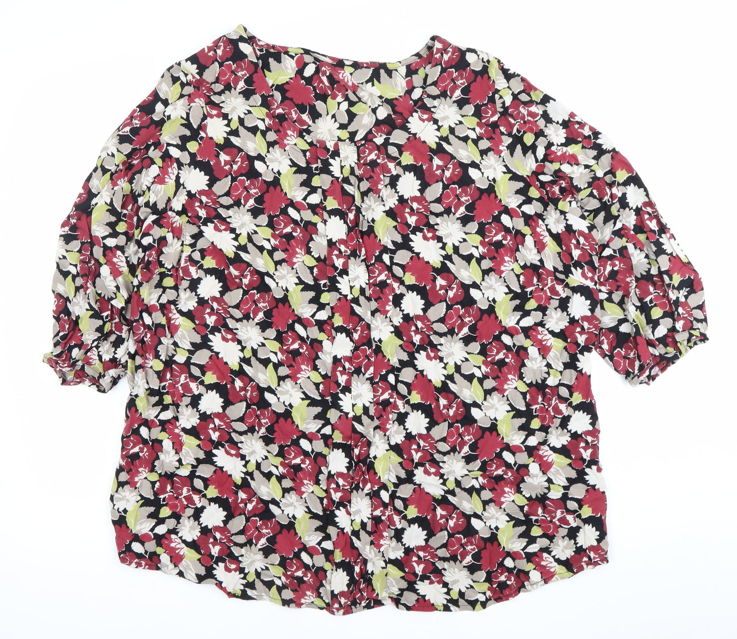 Debenhams Women’s Multicoloured Floral Viscose Tunic Blouse Size 20