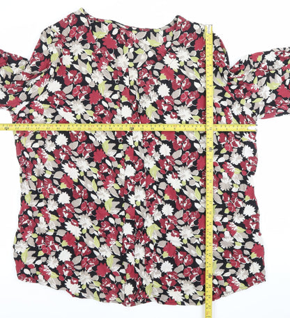 Debenhams Women’s Multicoloured Floral Viscose Tunic Blouse Size 20
