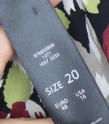 Debenhams Women’s Multicoloured Floral Viscose Tunic Blouse Size 20