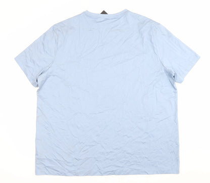 Marks and Spencer Autograph Men's Blue 3XL Cotton Crew Neck T-Shirt