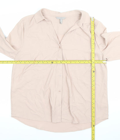 Womens UK Size 18 H&M Beige Basic Button-Up