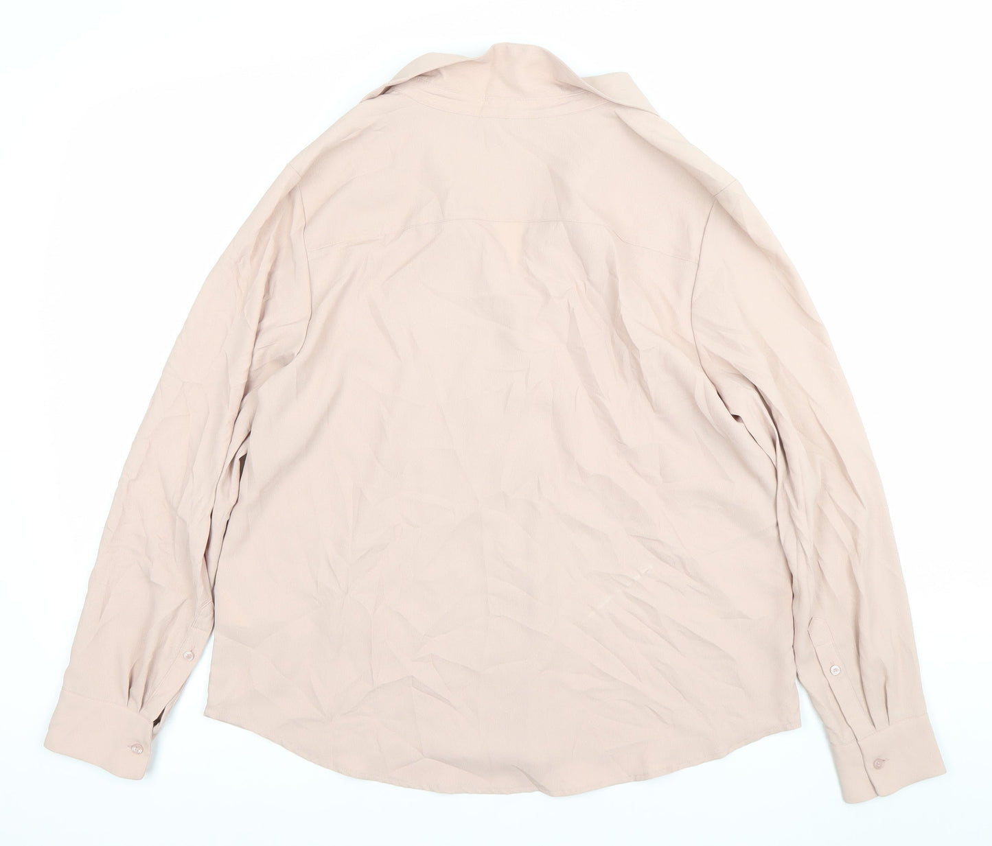 Womens UK Size 18 H&M Beige Basic Button-Up