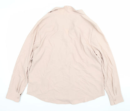 Womens UK Size 18 H&M Beige Basic Button-Up
