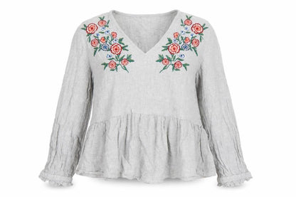 Womens UK Size S Zara Grey Tunic Blouse
