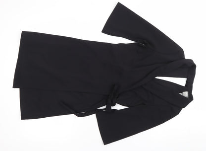 ASOS Women’s Black Wrap Dress Size 8 Kimono Sleeve Belted