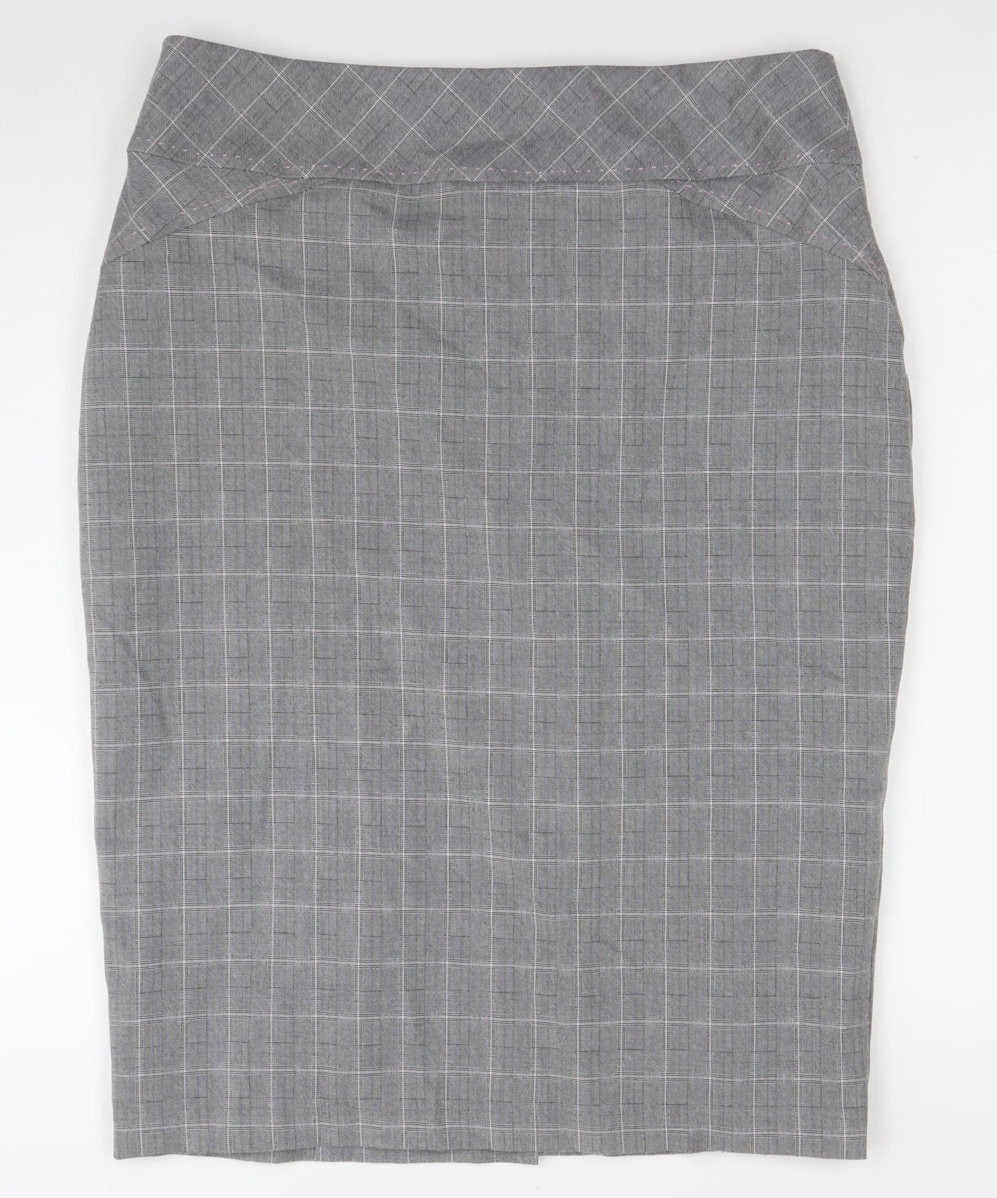 Marks and Spencer Women’s Grey Check Pencil Skirt Size 14