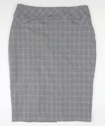 Marks and Spencer Women’s Grey Check Pencil Skirt Size 14