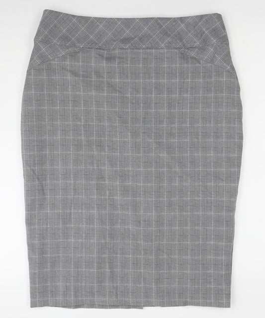 Marks and Spencer Women’s Grey Check Pencil Skirt Size 14