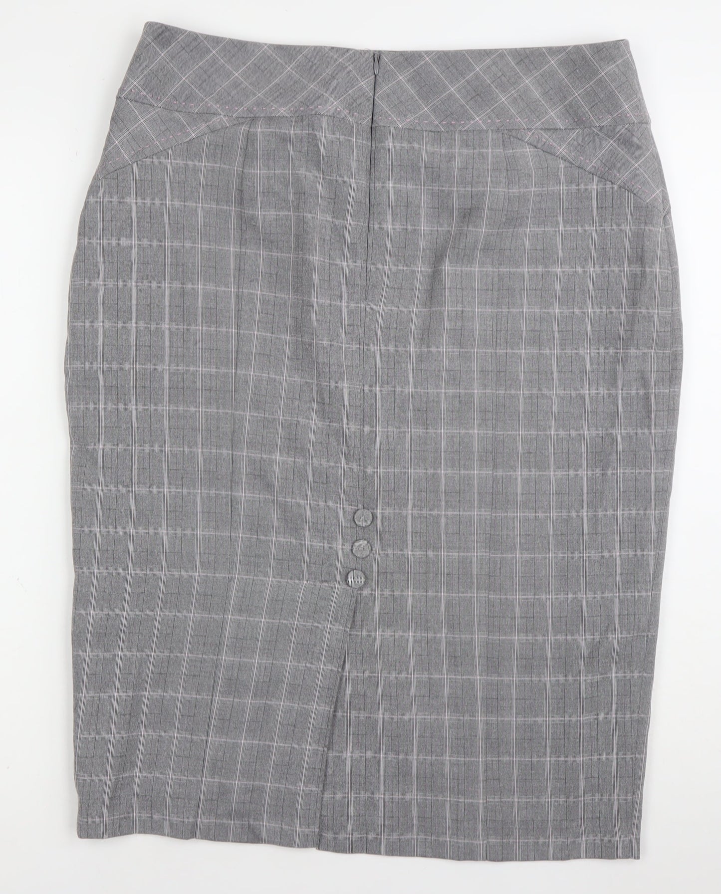 Marks and Spencer Women’s Grey Check Pencil Skirt Size 14