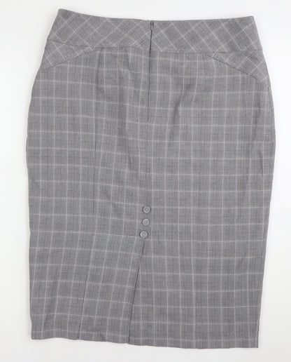 Marks and Spencer Women’s Grey Check Pencil Skirt Size 14