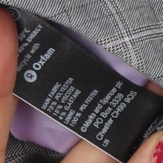 Marks and Spencer Women’s Grey Check Pencil Skirt Size 14