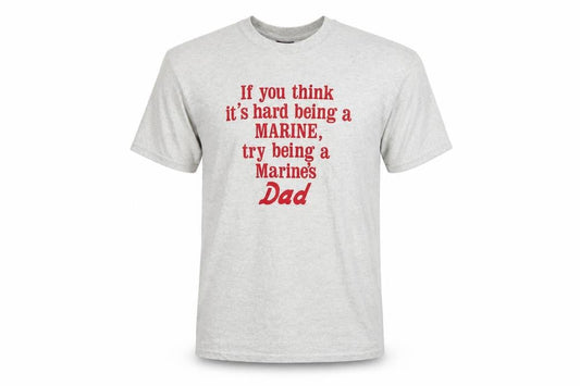 Soffe Men's Grey Military Dad Quote T-Shirt Size L Short Sleeve