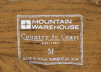 Mountain Warehouse Men’s Brown Polo Shirt M Regular Fit Lightweight