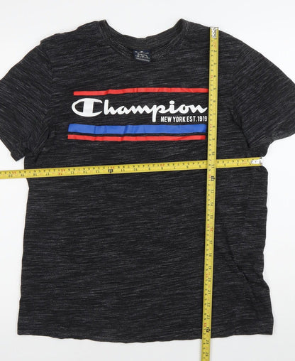 Mens UK Size M Champion Black  T-Shirt