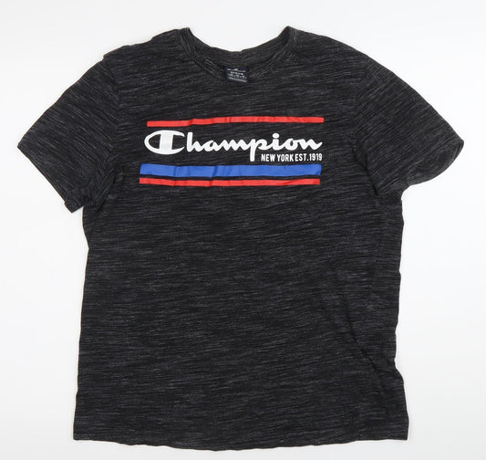 Mens UK Size M Champion Black  T-Shirt