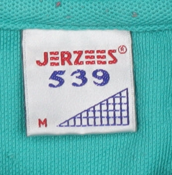 Jerzees Men's Green Royal Marines Polo Shirt Size M Embroidered