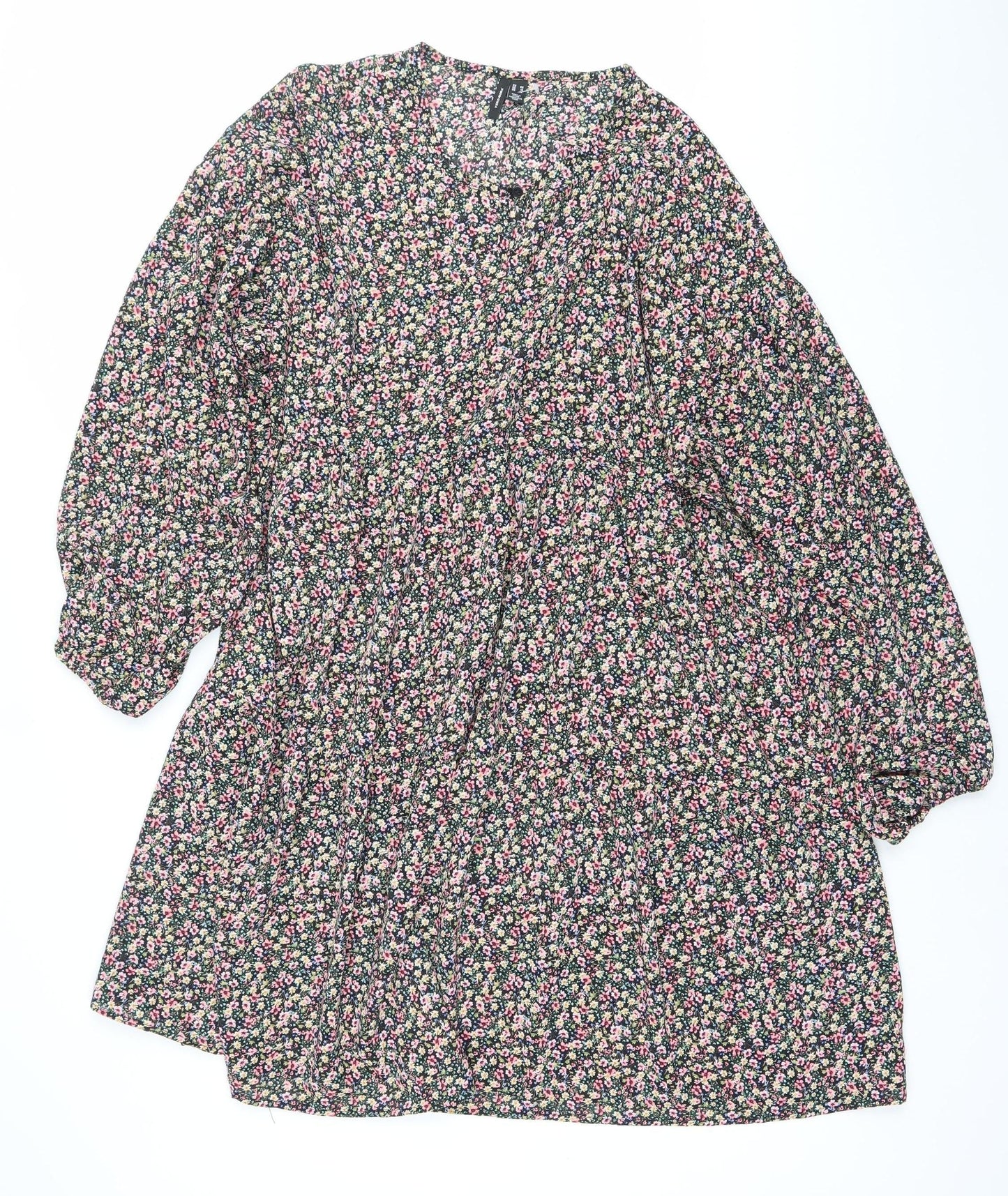 Vero Moda Womens Multicoloured Floral Smock Dress Size 14